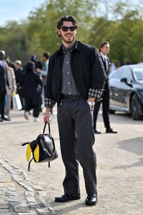 PFW Loewe Outside Arrivals Jack Innanen arriving at the Loewe show during Paris Fashion Week, in Paris, France on 2 October 2026. Photo by Julien Reynaud APS-Medias ABACAPRESS.COM Paris France Copyright: xReynaudxJulien APS-Medias ABACAx
