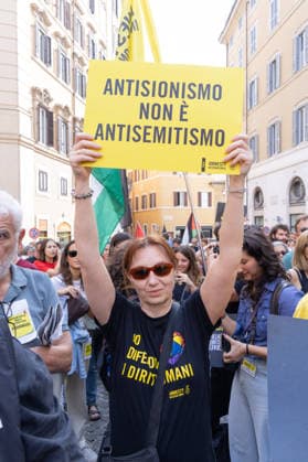 IPA89220762 - Protest in Piazza Montecitorio in Rome against the passage of the Anti-Semitism Decree-Law Copyright: xMatteoxNardonex xx IPA89220762