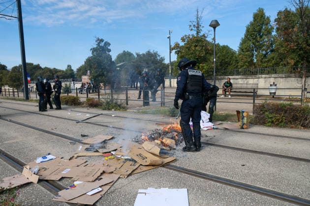 Blockade of the Joliot Curie Sixth Form College in Aubagne by pupils on 2 October 2026 - 02 11 2026 - France Bouches-du-Rhone Marseille - SylvainxRostaingx xLexPictorium LePictorium_0341594