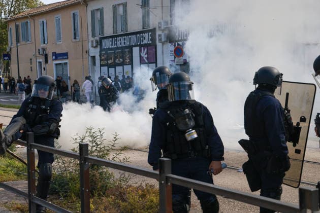 Blockade of the Joliot Curie Sixth Form College in Aubagne by pupils on 2 October 2026 - 02 11 2026 - France Bouches-du-Rhone Marseille -  SylvainxRostaingx xLexPictorium LePictorium_0341608