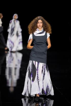 PFW - Issey Miyake Runway Models walks during Issey Miyake Women s Spring Summer 2027 collection fashion show as part of the Paris Fashion Week, in Paris on October 2, 2026. Photo by Eliot Blondet ABACAPRESS.COM Paris France France  Copyright: xBlondetxEliot ABACAx