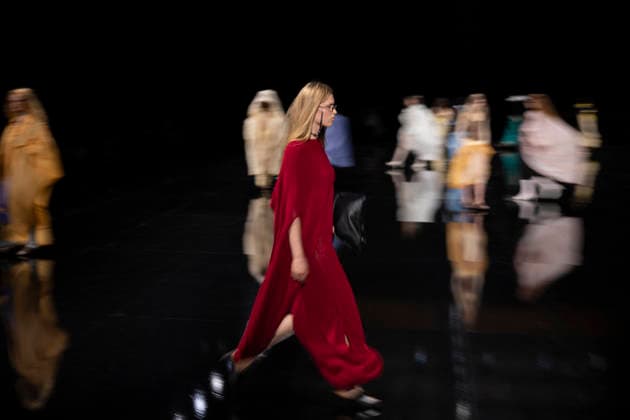 PFW - Issey Miyake Runway Models walks during Issey Miyake Women s Spring Summer 2027 collection fashion show as part of the Paris Fashion Week, in Paris on October 2, 2026. Photo by Eliot Blondet ABACAPRESS.COM Paris France France  Copyright: xBlondetxEliot ABACAx
