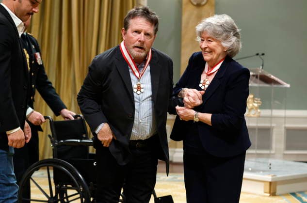 October 2, 2026, Ottawa, On, CANADA: Actor Michael J. Fox is invested as a companion of the Order of Canada by Governor General Louise Arbour during a ceremony at Rideau Hall in Ottawa on Sunday, Oct. 2, 2026. Ottawa CANADA  - ZUMAc35_ 20261002_zaf_c35_046 Copyright: xPatrickxDoylex