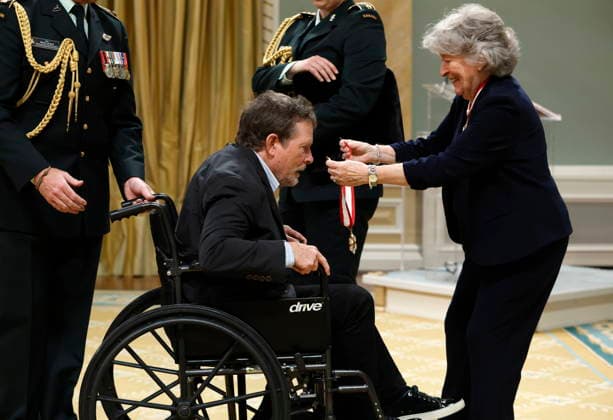 October 2, 2026, Ottawa, On, CANADA: Actor Michael J. Fox is invested as a companion of the Order of Canada by Governor General Louise Arbour during a ceremony at Rideau Hall in Ottawa on Sunday, Oct. 2, 2026. Ottawa CANADA  - ZUMAc35_ 20261002_zaf_c35_045 Copyright: xPatrickxDoylex