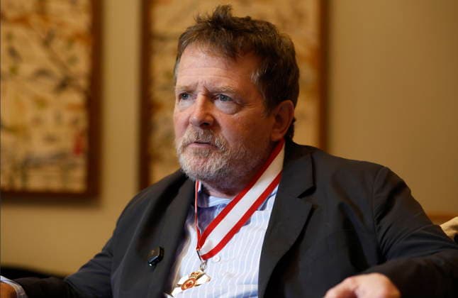 October 2, 2026, Ottawa, On, CANADA: Actor Michael J. Fox speaks during an interview after being invested as a companion of the Order of Canada at Rideau Hall in Ottawa, Friday, Oct. 2, 2026. Ottawa CANADA  - ZUMAc35_ 20261002_zaf_c35_051 Copyright: xPatrickxDoylex