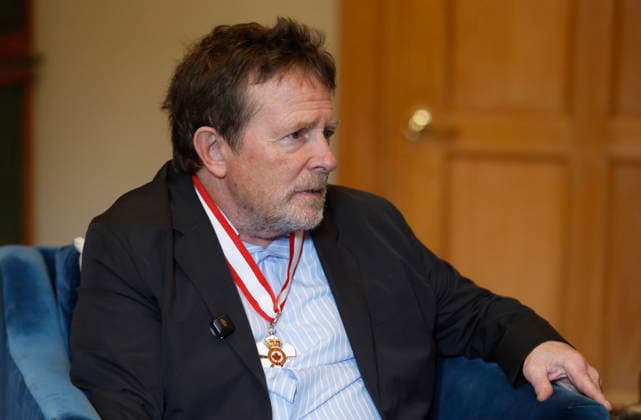 October 2, 2026, Ottawa, On, CANADA: Actor Michael J. Fox speaks during an interview after being invested as a companion of the Order of Canada at Rideau Hall in Ottawa, Friday, Oct. 2, 2026. Ottawa CANADA  - ZUMAc35_ 20261002_zaf_c35_062 Copyright: xPatrickxDoylex