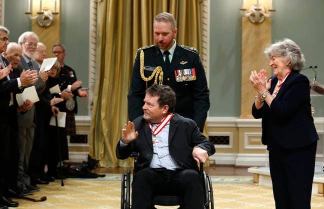 October 2, 2026, Ottawa, On, CANADA: Actor Michael J. Fox is invested as a companion of the Order of Canada by Governor General Louise Arbour during a ceremony at Rideau Hall in Ottawa on Friday, Oct. 2, 2026. Ottawa CANADA  - ZUMAc35_ 20261002_zaf_c35_061 Copyright: xPatrickxDoylex