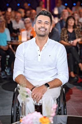 MDR Riverboat actor Tan Caglar during the taping of the MDR talk show Riverboat on October 2, 2026, at Mediacity Leipzig 20261002SFL0046