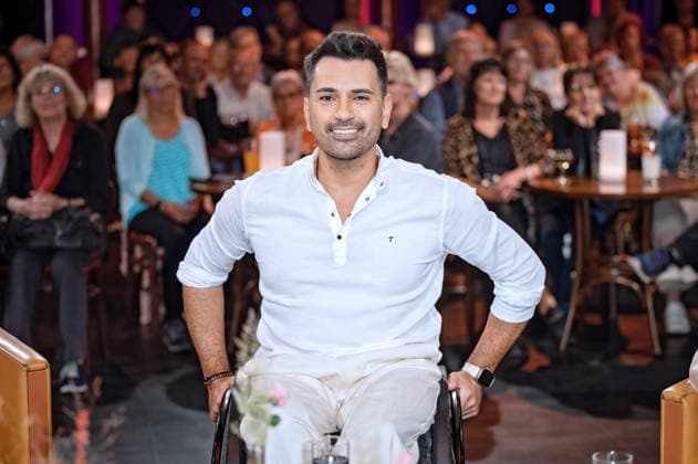 MDR Riverboat actor Tan Caglar during the taping of the MDR talk show Riverboat on October 2, 2026, at Mediacity Leipzig 20261002SFL0050