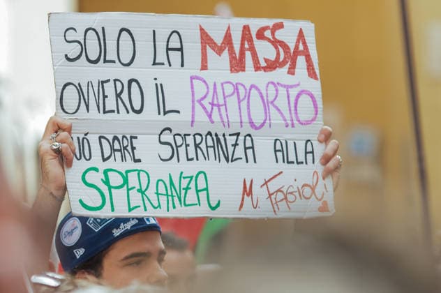 RECORD DATE NOT STATED IPA89236219 - October 2, 2026, Rome: Protesters gathered in front of the Chamber of Deputies, arguing that Bill 1004 could curb criticism of Israel by equating it with racial hatred. P.S.: The photo may be used provided that the context in which it was taken is respected and there is no intent to defame or disparage the dignity of the individuals depicted.  Copyright: xStefanoxRonchinix xStefanoxRonchinix IPA89236219