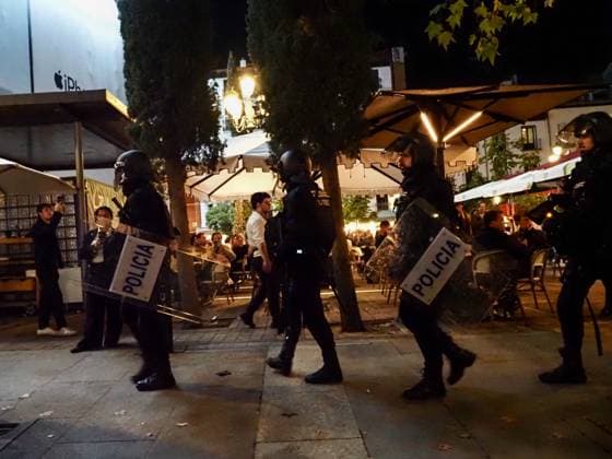 October 2, 2026, Madrid, Madrid, Spain: MADRID, SPAIN - October 02: Hundreds of people who remain camped in Puerta del Sol went out to march through the main streets of Madrid, passing through Calle AlcaloÂ¡, Plaza de Cibeles and Plaza de Neptuno, and returned to the encampment in Puerta del Sol shouting The fight goes on, whatever it takes Madrid Spain - ZUMAh199 20261002_zip_h199_014 Copyright: xAaronxHerediax