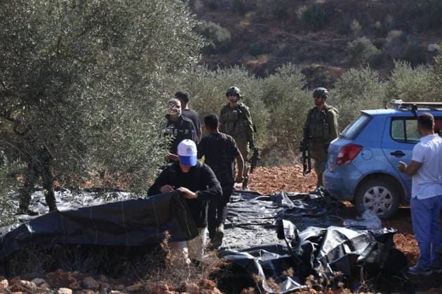 October 2, 2026, Nablus, Palestine, State of: BEITA, NABLUS, PALESTINE †OCTOBER 2, 2026: Israeli settlers and Israeli forces attacked Palestinian farmers while they were picking olives in the Jabal Al-Arma area, east of Beita, south of Nablus. Settlers fired live ammunition toward the farmers, with no injuries reported. According to the Palestinian Red Crescent Society, Israeli forces also beat a 46-year-old Palestinian farmer during raids on olive farms in Beita. Witnesses told Anadolu that Israeli forces fired stun grenades and tear gas at farmers in the Jabal Al-Arma area, forcing them to leave. The olive harvest begins in early October and continues through the end of November, making it an important agricultural and economic se - ZUMAq101 20261002_zna_q101_091 Copyright: xSalmanxMohsenxAlkhatibx