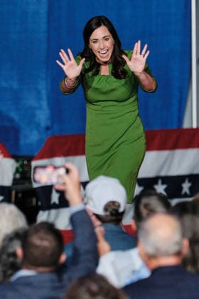October 2, 2026, Mobile, Alabama, U.S: October 2, 2026 Mobile, Alabama USA: US Senator for Alabama Katie Britt waves to the crowd to speak before the arrival of President Donald Trump at the Mitchell Center at the University of South Alabama. Mobile U.S - ZUMAa14_ 20261002_zaf_a14_008 Copyright: xDanxAndersonx