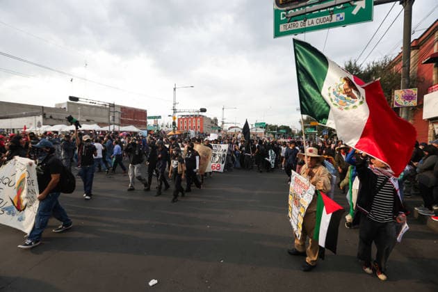 October 2, 2026, Mexico City, Mexico: Students, social organizations and survivors took part in a march from Tlatelolco square to the Zocalo in Mexico City, marking the 58th anniversary of the October 2, 1968 student massacre. Demonstrators demanded justice, truth and guarantees of non-repetition. Mexico City Mexico - ZUMAl178 20261002_znp_l178_017 Copyright: xCristianxLeyvax