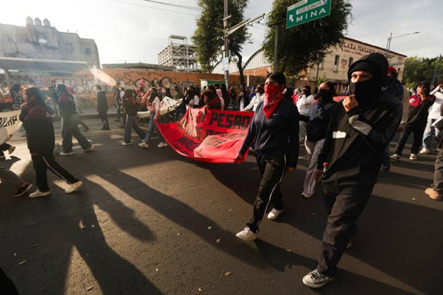 October 2, 2026, Mexico City, Mexico: Students, social organizations and survivors took part in a march from Tlatelolco square to the Zocalo in Mexico City, marking the 58th anniversary of the October 2, 1968 student massacre. Demonstrators demanded justice, truth and guarantees of non-repetition. Mexico City Mexico - ZUMAl178 20261002_znp_l178_019 Copyright: xCristianxLeyvax