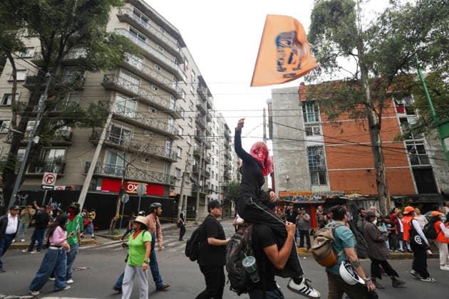 October 2, 2026, Mexico City, Mexico: Students, social organizations and survivors took part in a march from Tlatelolco square to the Zocalo in Mexico City, marking the 58th anniversary of the October 2, 1968 student massacre. Demonstrators demanded justice, truth and guarantees of non-repetition. Mexico City Mexico - ZUMAl178 20261002_znp_l178_013 Copyright: xCristianxLeyvax
