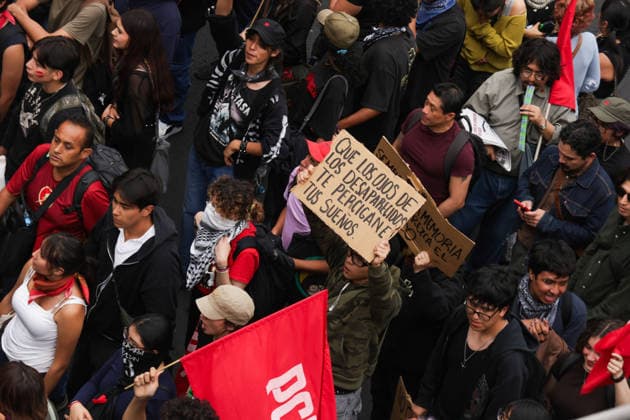 October 2, 2026, Mexico City, Mexico: Students, social organizations and survivors took part in a march from Tlatelolco square to the Zocalo in Mexico City, marking the 58th anniversary of the October 2, 1968 student massacre. Demonstrators demanded justice, truth and guarantees of non-repetition. Mexico City Mexico - ZUMAl178 20261002_znp_l178_006 Copyright: xCristianxLeyvax