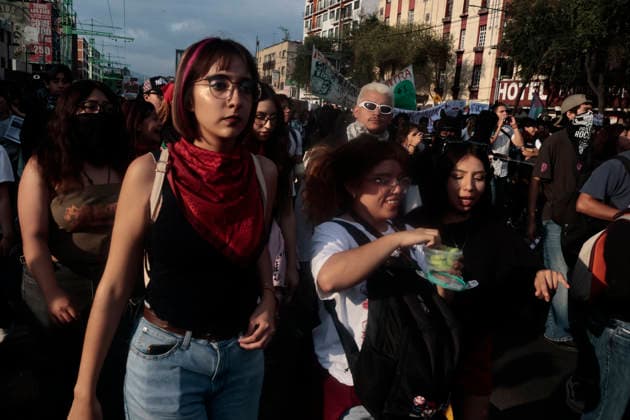 October 2, 2026, Mexico City, Cdmx, Mexico: Thousands of people carrying placards gathered at the Plaza de las Tres Culturas and the surrounding area to commemorate the 58th anniversary of the 1968 student massacre in Tlatelolco; they marched toward Mexico City s Zo³calo to hold a rally in memory of those who died during the 1968 student movement. Prior to this, hundreds of students arrived at the meeting point near the Tlatelolco Metro station, where a heavy police deployment from the Secretariat of Citizen Security (SSCCDMX) was already waiting for them; these hooded officers on motorcycles boxed the students in, both inside and outside the metro facilities, to prevent their peaceful movement, sparking conflict through abuses of authori - ZUMAp204 20261002_zip_p204_123 Copyright: xJosuexPerezx