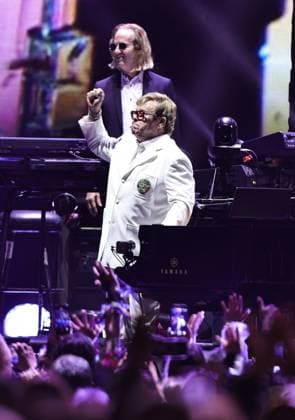 October 2, 2026, Ciudad De Mexico, Ciudad De Mexico, Mexico: TO - 53325 - Mexico City - 02 10 2026 - English singer-songwriter Elton John during his performance at Banorte Stadium in Mexico City part of his - Farewell Yellow Brick Road - farewell tour on a visit titled - Farewell to Mexico -.Clasos photo Ciudad De Mexico Mexico - ZUMAcs4_ 20261002_faa_cs4_080 Copyright: xAlfonsoxManzanox