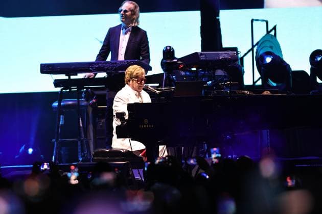October 2, 2026, Ciudad De Mexico, Ciudad De Mexico, Mexico: TO - 53325 - Mexico City - 02 10 2026 - English singer-songwriter Elton John during his performance at Banorte Stadium in Mexico City part of his - Farewell Yellow Brick Road - farewell tour on a visit titled - Farewell to Mexico -.Clasos photo Ciudad De Mexico Mexico - ZUMAcs4_ 20261002_faa_cs4_082 Copyright: xAlfonsoxManzanox