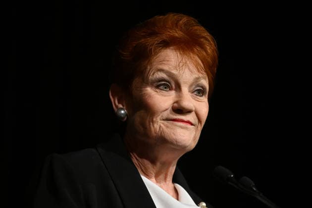 ONE NATION CAMPAIGN LAUNCH, One Nation leader Pauline Hanson speaks during the launch of the One Nation 2026 Victorian State Campaign at in Melbourne, Saturday, October 3, 2026. ( NO ARCHIVING MELBOURNE VICTORIA Australia  Copyright: xJOELxCARRETTx 20261003183940985700