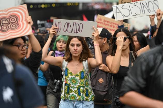 October 2, 2026: TO-45322-MEXICO , October 2, 2026. Student leaders from 1968 marched alongside students from various public universities, feminist collectives, "searching mothers," and Indigenous people from diverse regions to commemorate the anniversary of the Tlatelolco Massacre. They chanted slogans such as "No forgiveness, no forgetting," "Death to the State," and "It was the military." They marched along various avenues in the Mexican capital, concluding their rally at the Z& xf3;calo plaza, where clashes broke out with police stationed behind the barriers guarding the National Palace. In Mexico City. Clasos.com.mx - ZUMAcs4_ 20261002_faa_cs4_220 Copyright: xJavierxLiraxOterox