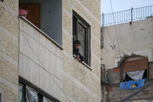 October 3, 2026, Gaza City, Gaza Strip, Palestinian Territory: Palestinians inspect the destruction after Israeli aircraft targeted a residential apartment in the Al-Rimal neighborhood of western Gaza City early in the morning. According to local sources, five Palestinians were killed, including four women. Among those killed were a Christian mother and her daughter. Gaza City Palestinian Territory - ZUMAz119 20261003_zip_z119_029 Copyright: xSalahxHashemx