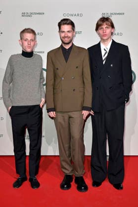 Valentin Campagne, Lukas Dhont, and Emmanuel Macchia at the premiere of the film *Coward* at the silent green Kulturquartier in Berlin, October 2, 2026 Foto:xM.xBehrensx xFuturexImagex coward_6039