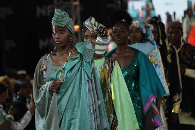Nigeria Fashion Week in Abuja ABUJA, NIGERIA - OCTOBER 2: Models showcase contemporary creations on the runway during Nigeria Fashion Week 2026 at the conference hall in Abuja, Nigeria, on October 02, 2026. Emmanuel Osodi Anadolu Abuja Nigeria. Editorial use only. Please get in touch for any other usage.  Copyright: x2026xAnadoluxEmmanuelxOsodix