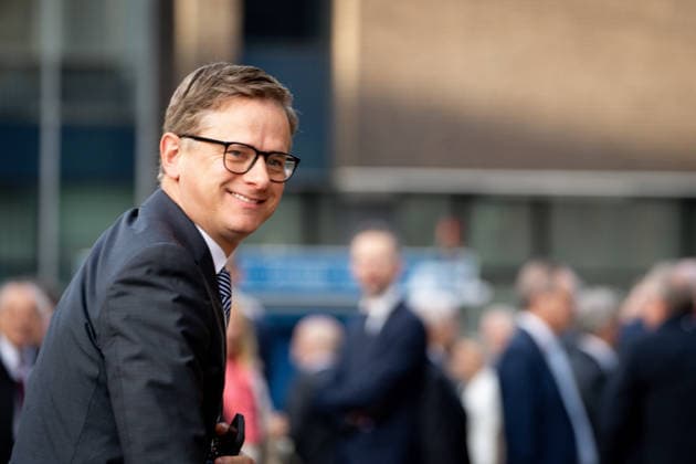 German Unity Day 2026 Celebrations in Bremen: Carsten Linnemann, Federal Minister of Health, smiling upon his arrival at the German Unity Day 2026 celebrations in Bremen, Bremen, October 3, 2026, Bremen, Germany
