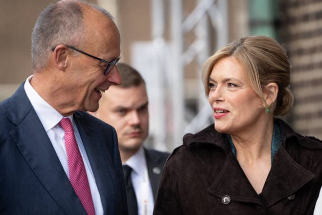 German Unity Day 2026 Celebrations in Bremen: Federal Chancellor Friedrich Merz (CDU) and Bundestag President Julia Kloeckner upon their arrival at the German Unity Day 2026 celebrations in Bremen, Bremen, October 3, 2026, Bremen, Germany