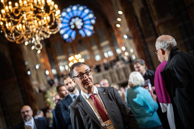 Ecumenical service at St. Petri Cathedral; Cem Özdemir, Minister-President of Baden-Württemberg; Official central celebrations for German Unity Day 2026 in Bremen, Bremen, Germany; Downtown Bremen