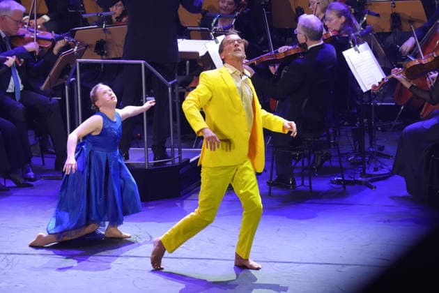 German Unity Day Ceremony in Bremen: Neele Buchholz and Tomas Buenger perform a dance piece based on *Beauty and the Beast* at the German Unity Day ceremony at *Die Glocke* in Bremen, October 3, 2026, Bremen, Germany