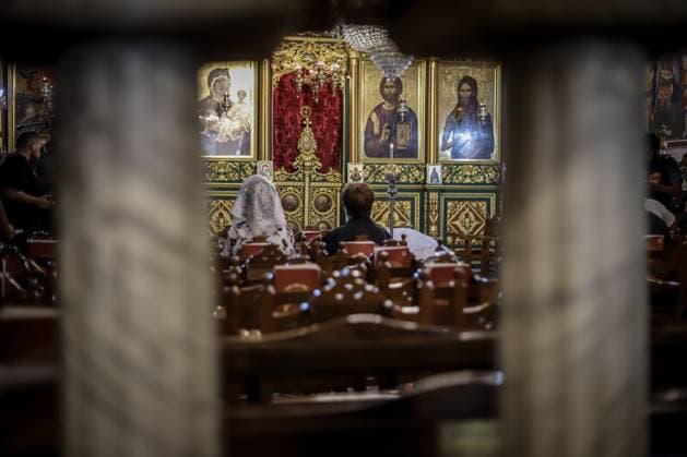 RECORD DATE NOT STATED Funeral Held for Christian Mother and Daughter Killed in Gaza City Strike (INT) Funeral Held for Christian Mother and Daughter Killed in Gaza City Strike on October 3, 2026, Gaza, Palestine: Mourners attend the funeral of Christian mother Maysa Abu Dawood and her daughter Mary at Saint Porphyrius Church in Gaza City on Saturday, after they were killed early in the morning when an Israeli airstrike hit their residential apartment in the city. Mukhtars, community reconciliation figures, and members of the Palestinian Civil Defense attend the funeral. Credit: Mohammed M. Skaik TheNews2(Foto: Mohammed Skaik Thenews2 imago images) Funeral Held for Christian Mother and Daughter Killed in Gaza City Strike Copyright: xMohammedxSkaikx