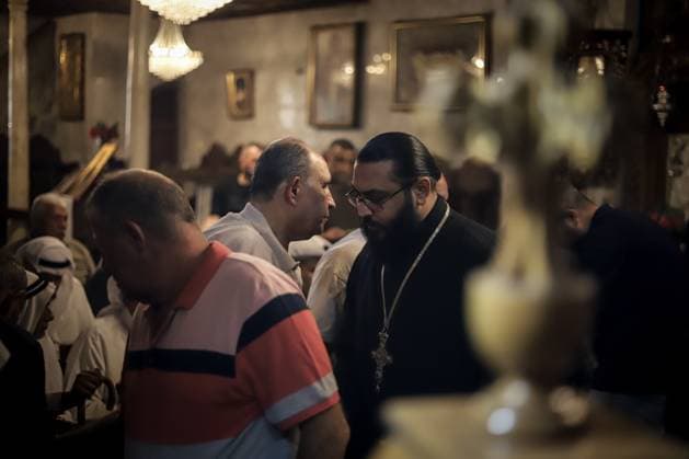 RECORD DATE NOT STATED Funeral Held for Christian Mother and Daughter Killed in Gaza City Strike (INT) Funeral Held for Christian Mother and Daughter Killed in Gaza City Strike on October 3, 2026, Gaza, Palestine: Mourners attend the funeral of Christian mother Maysa Abu Dawood and her daughter Mary at Saint Porphyrius Church in Gaza City on Saturday, after they were killed early in the morning when an Israeli airstrike hit their residential apartment in the city. Mukhtars, community reconciliation figures, and members of the Palestinian Civil Defense attend the funeral. Credit: Mohammed M. Skaik TheNews2(Foto: Mohammed Skaik Thenews2 imago images) Funeral Held for Christian Mother and Daughter Killed in Gaza City Strike  Copyright: xMohammedxSkaikx