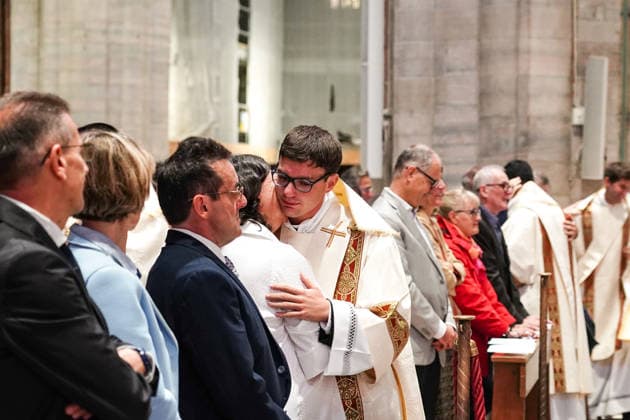 IPA89253394 - MILAN, October 3, 2026 - Ordination ceremony for temporary deacons held in Milan Cathedral by Archbishop Mario Delpini. Copyright: xEmanuelexRobertoxDexCarlix xx IPA89253394
