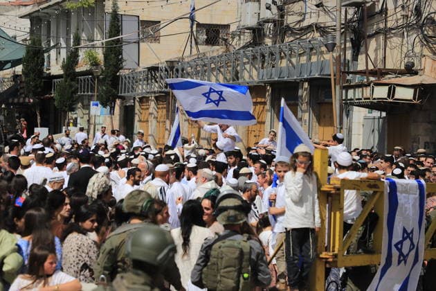 Israeli forces raid Hebron on Sukkot holiday HEBRON, WEST BANK, PALESTINE - OCTOBER 03: Israeli soldiers restrict the movement of Palestinians and take security measures as they raid the Old Town on the occasion of Sukkot feast in Hebron, West Bank, Palestine on October 03, 2026. Amer Shallodi Anadolu Hebron West Bank. Editorial use only. Please get in touch for any other usage. Copyright: x2026xAnadoluxAmerxShallodix