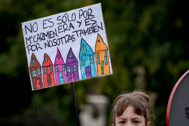 Thousands march in Madrid over Spain’s housing crisis MADRID, SPAIN - OCTOBER 3: Thousands of people march through central city center during a demonstration organized by tenant unions demanding measures to improve housing conditions and address Spain’s housing crisis, a day after parliament rejected two government housing decrees in Madrid, Spain, on October 3, 2026. Diego Radames Anadolu Madrid Spain. Editorial use only. Please get in touch for any other usage. Copyright: x2026xAnadoluxDiegoxRadamesx
