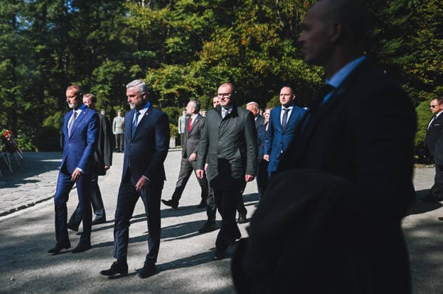82nd anniversary of the Carpathina-Dukla Operation SVIDNIK, SLOVAKIA – OCTOBER 3: Tibor Gaspar, Member of the Slovak Parliament (M) attends the ceremony as Slovak officials, military personnel and members of the public gather to commemorate the 82nd anniversary of the Carpathian-Dukla Operation, one of the bloodiest military operations fought on Slovak territory during World War II. The commemorations take place at the Military Historical Museum in Svidnik and at the Dukla battlefield memorial complex, honouring the soldiers who fought and died during the operation, which marked the beginning of the direct liberation of Czechoslovakia. Robert Nemeti Anadolu Svidnik Slovakia. Editorial use only. Please get in touch for any other usage. Copyright: x2026xAnadoluxRobertxNemetix