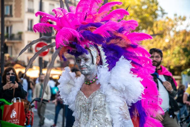 Thousands March During Pride Parade - Paris Thousands of people march from Place d Italie to Bastille during the Pride Parade to defend the rights of LGBTQ+ individuals in Paris, France on October 3, 2026. Photo by Denis Prezat ABACAPRESS.COM Paris France Copyright: xPrezatxDenis ABACAx