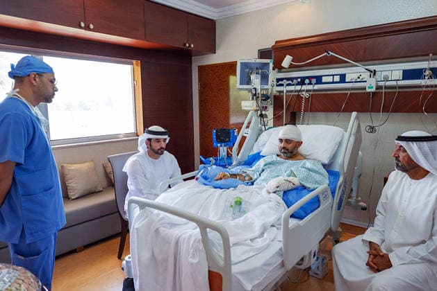RECORD DATE NOT STATED Dubai Crown Prince Hamdan bin Mohammed Al Maktoum meets Indian pilot Smit Machchhar Abu Dhabi UAE , Oct 03 (ANI): Dubai Crown Prince and UAE Deputy Prime Minister Hamdan bin Mohammed Al Maktoum inquires about the health of Captain Smit Machchhar, who saved hundreds of lives aboard a flydubai flight to Tel Aviv, in Abu Dhabi on Saturday. The pilot is undergoing treatment for injuries sustained in a mid-air attack. (@HamdanMohammed X ANI Photo) Abu Dhabi UAE Copyright: xANIx ANI_20261003230