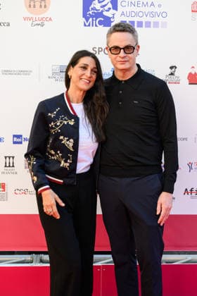 October 3, 2026, Lucca, Lucca, Italy: Nicolas Winding Refn on the red carpet at the Lucca Film Festival with actress Donatella Finocchiaro to receive the Golden Panther Award and preview the film Her Private Hell , Lucca, 03 10 2026 Lucca Italy - ZUMAa289 20261003_zia_a289_213 Copyright: xStefanoxDallexLuchex xAgfx