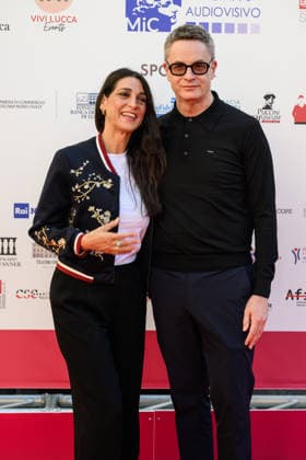 October 3, 2026, Lucca, Lucca, Italy: Nicolas Winding Refn on the red carpet at the Lucca Film Festival with actress Donatella Finocchiaro to receive the Golden Panther Award and preview the film Her Private Hell , Lucca, 03 10 2026 Lucca Italy - ZUMAa289 20261003_zia_a289_215 Copyright: xStefanoxDallexLuchex xAgfx