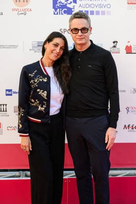 October 3, 2026, Lucca, Lucca, Italy: Nicolas Winding Refn on the red carpet at the Lucca Film Festival with actress Donatella Finocchiaro to receive the Golden Panther Award and preview the film Her Private Hell , Lucca, 03 10 2026 Lucca Italy - ZUMAa289 20261003_zia_a289_219 Copyright: xStefanoxDallexLuchex xAgfx