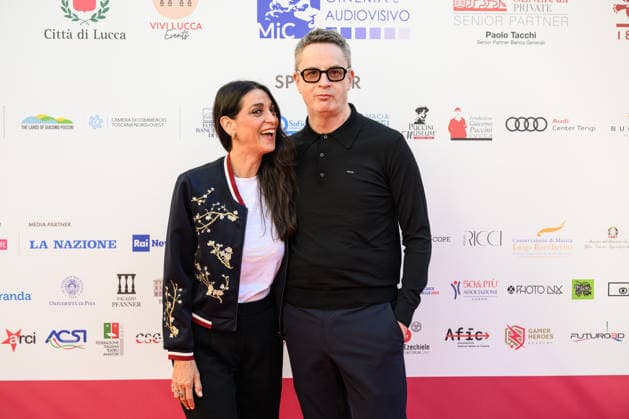 October 3, 2026, Lucca, Lucca, Italy: Nicolas Winding Refn on the red carpet at the Lucca Film Festival with actress Donatella Finocchiaro to receive the Golden Panther Award and preview the film Her Private Hell , Lucca, 03 10 2026 Lucca Italy  - ZUMAa289 20261003_zia_a289_232 Copyright: xStefanoxDallexLuchex xAgfx