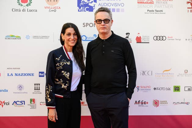 October 3, 2026, Lucca, Lucca, Italy: Nicolas Winding Refn on the red carpet at the Lucca Film Festival with actress Donatella Finocchiaro to receive the Golden Panther Award and preview the film Her Private Hell , Lucca, 03 10 2026 Lucca Italy - ZUMAa289 20261003_zia_a289_233 Copyright: xStefanoxDallexLuchex xAgfx