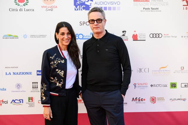 October 3, 2026, Lucca, Lucca, Italy: Nicolas Winding Refn on the red carpet at the Lucca Film Festival with actress Donatella Finocchiaro to receive the Golden Panther Award and preview the film Her Private Hell , Lucca, 03 10 2026 Lucca Italy - ZUMAa289 20261003_zia_a289_235 Copyright: xStefanoxDallexLuchex xAgfx