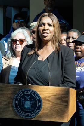 October 3, 2026, Bronx, New York, USA: State Attorney General Letitia James speaks at the rally to help New Yorkers protect their homes at Bronx Bethany Church in the Bronx borough of New York, NY on October 3, 2026 Bronx USA - ZUMAr339 20261003_znp_r339_016 Copyright: xLevxRadinx