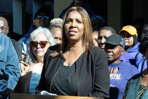October 3, 2026, Bronx, New York, USA: State Attorney General Letitia James speaks at the rally to help New Yorkers protect their homes at Bronx Bethany Church in the Bronx borough of New York, NY on October 3, 2026 Bronx USA - ZUMAr339 20261003_znp_r339_015 Copyright: xLevxRadinx