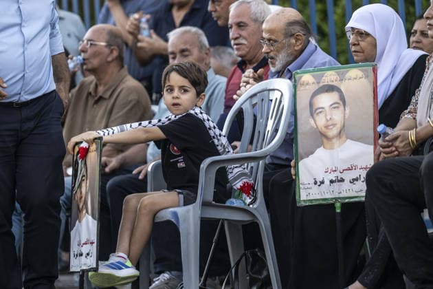 Palestinian citizens of Israel mark 26th anniversary of Al-Aqsa Intifada with march in Arraba ARRABA, ISRAEL - OCTOBER 3: Palestinian citizens of Israel gather during a commemorative march marking the 26th anniversary of the Al-Aqsa Intifada in Arraba, northern Israel on October 3, 2026. Organized following a call by the High Follow-Up Committee for Arab Citizens of Israel, the march proceeded from the Old Mosque on Zahir al-Omar Street to the square near the Martyrs Monument, closely monitored by a heavy Israeli police presence including mounted units. Mostafa Alkharouf Anadolu Arraba Israel. Editorial use only. Please get in touch for any other usage.  Copyright: x2026xAnadoluxMostafaxAlkharoufx